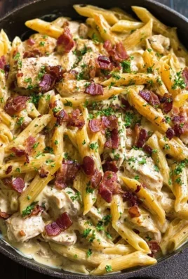 One-Pan Creamy Ranch Beef Beef Bacon Chicken Pasta