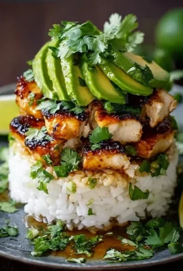 Delicious Honey Lime Chicken & Avocado Rice Stack Recipe