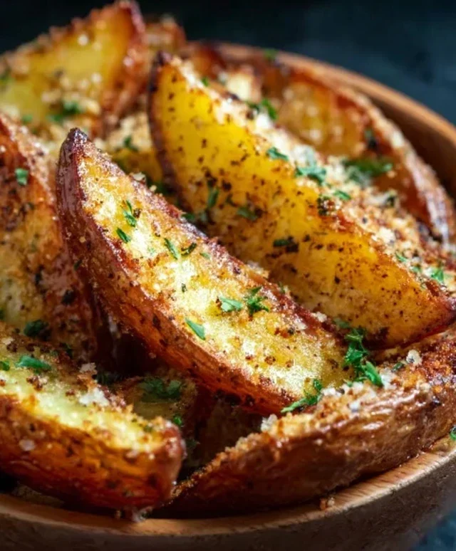 Baked Garlic Parmesan Potato Wedges