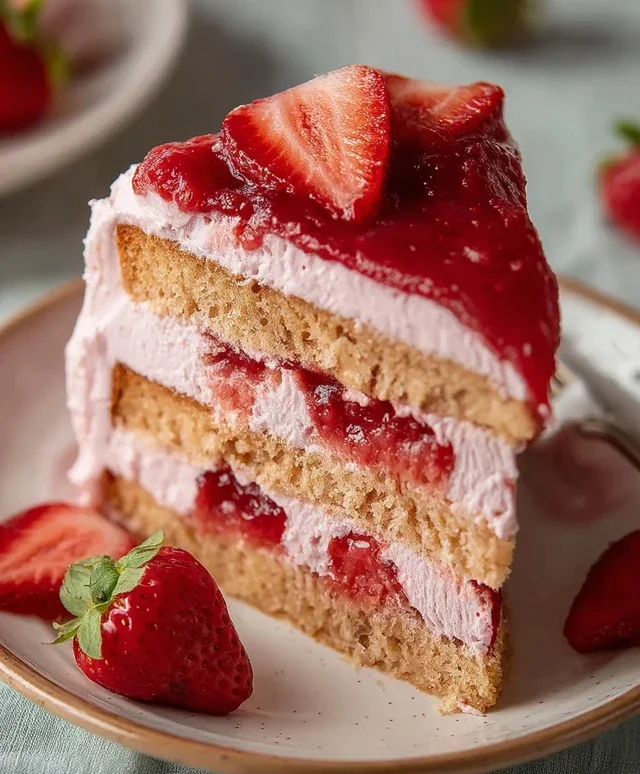 Small-batch Vegan Strawberry Cake