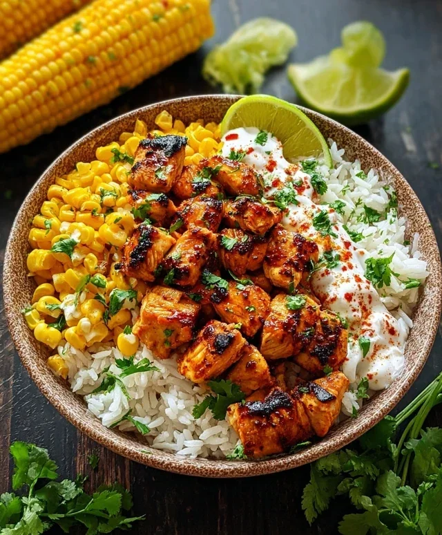 Street Corn Chicken Rice Bowl