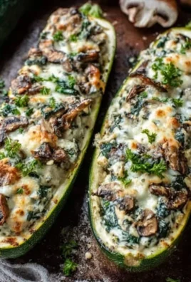Spinach, Mushroom, and Ricotta Stuffed Zucchini Boats Recipe