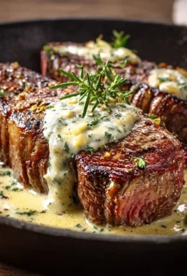 Garlic Butter Steak With Parmesan Cream Sauce