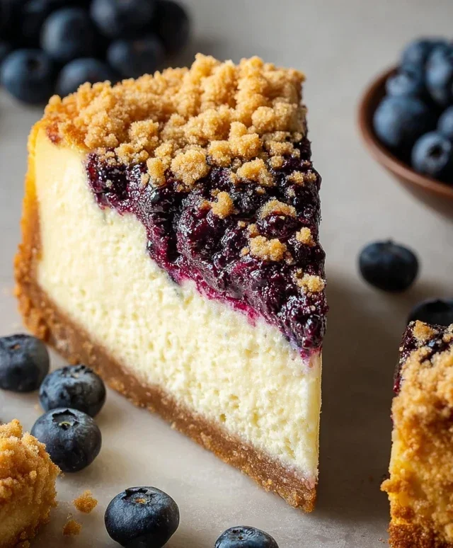 Blueberry Crum extract extractble Cheesecake