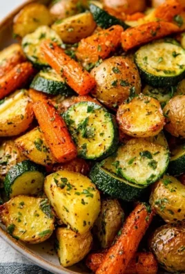 Garlic Herb Roasted Potatoes Carrots and Zucchini