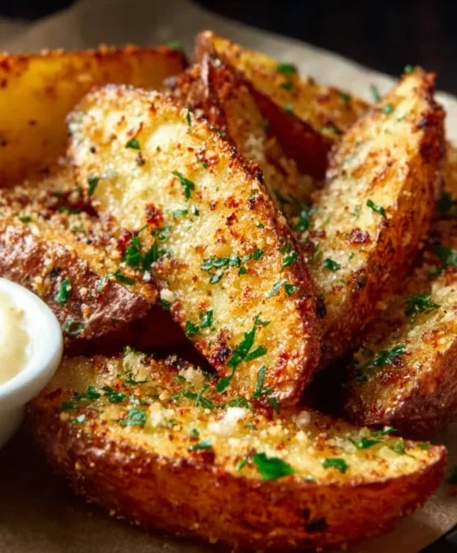 Baked Garlic Parmesan Potato Wedges