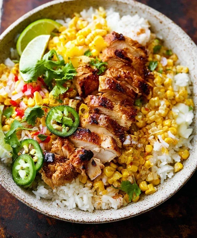 Street Corn Chicken Rice Bowl Recipe