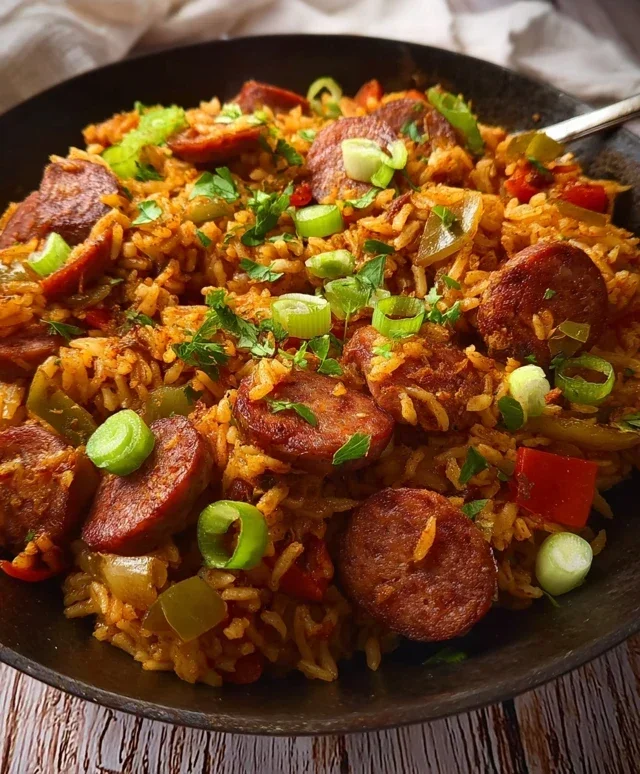 Cajun Sausage and Rice Skillet