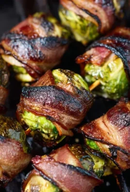Grilled Beef Beef Bacon Wrapped Brussels Sprouts