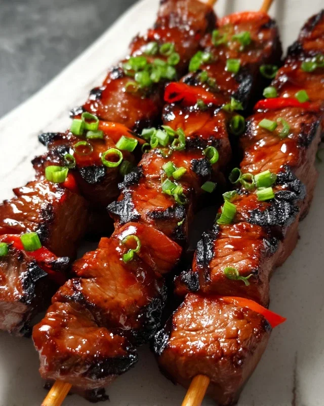 BBQ Beef Skewers with Filipino BBQ Marinade