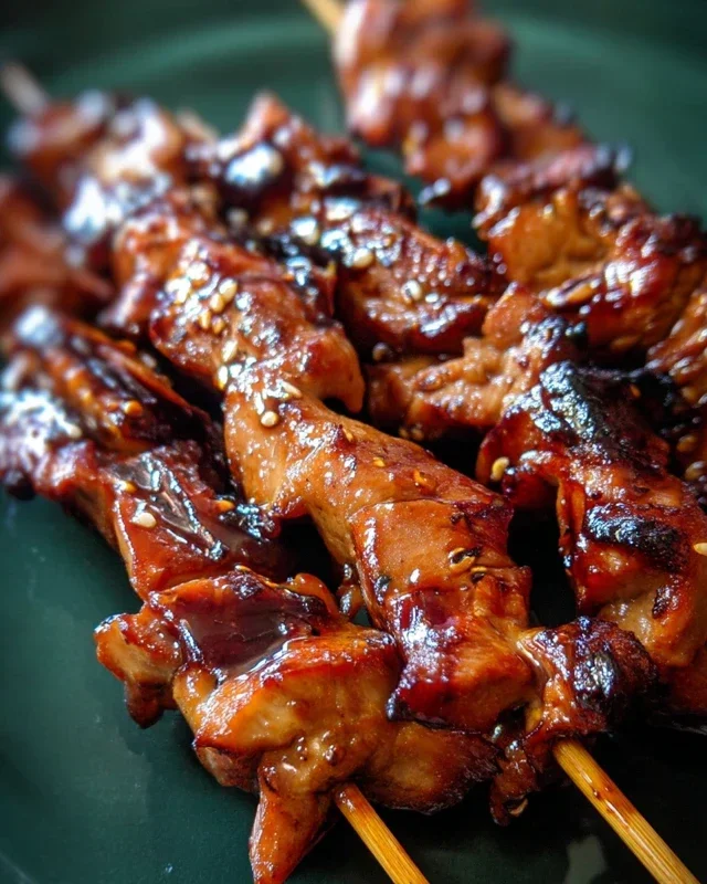 Sticky Bourbon Extract Extract Chicken Skewers