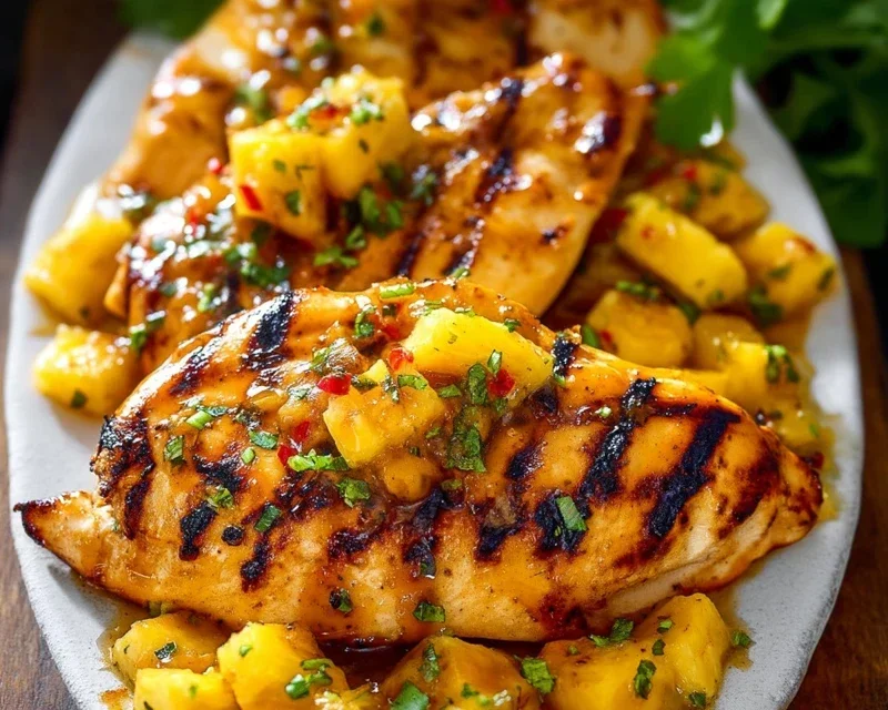 Grilled Mango Pineapple Chicken