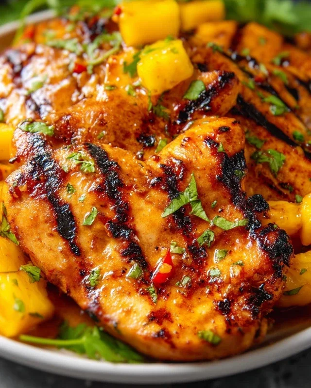Grilled Mango Pineapple Chicken