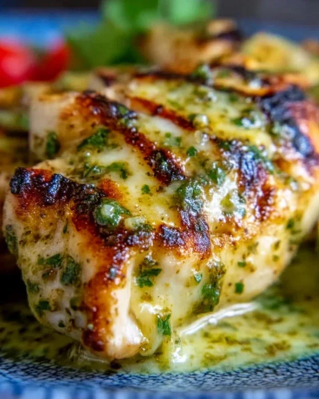 Grilled Salsa Verde Pepper Jack Chicken