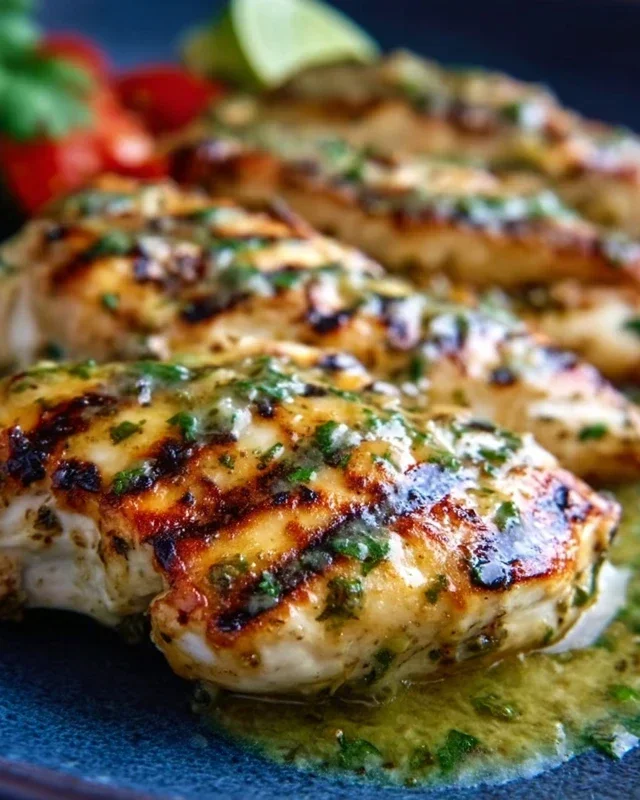 Grilled Salsa Verde Chicken with Pepper Jack