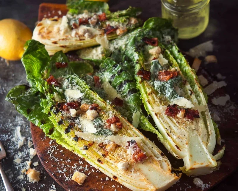 Grilled Romaine Caesar Salad Recipe
