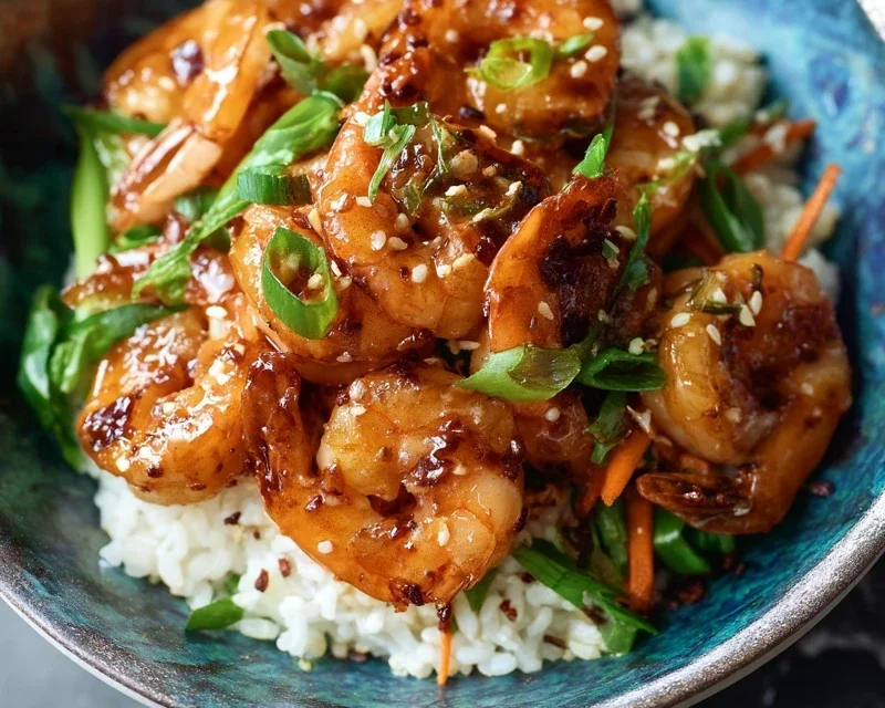 Honey Garlic Shrimp Bowls