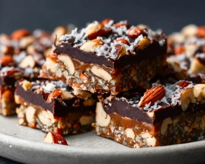 Dark Chocolate and Sea Salt Nut Bars