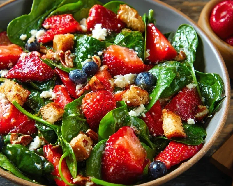 15-Minute Strawberry Spinach Salad