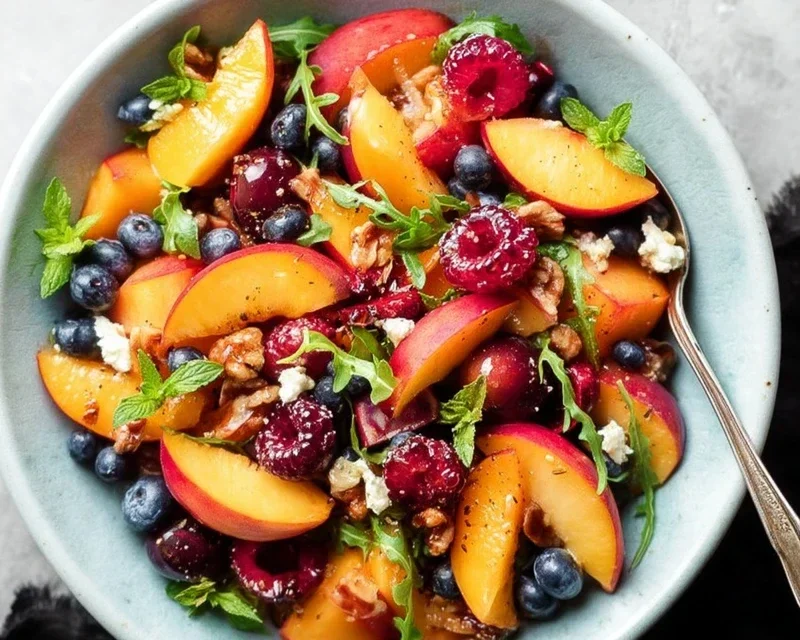 Summer Peach Fruit Salad