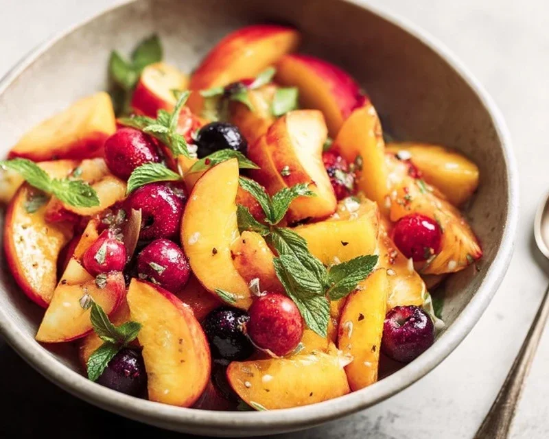 Summer Peach Fruit Salad