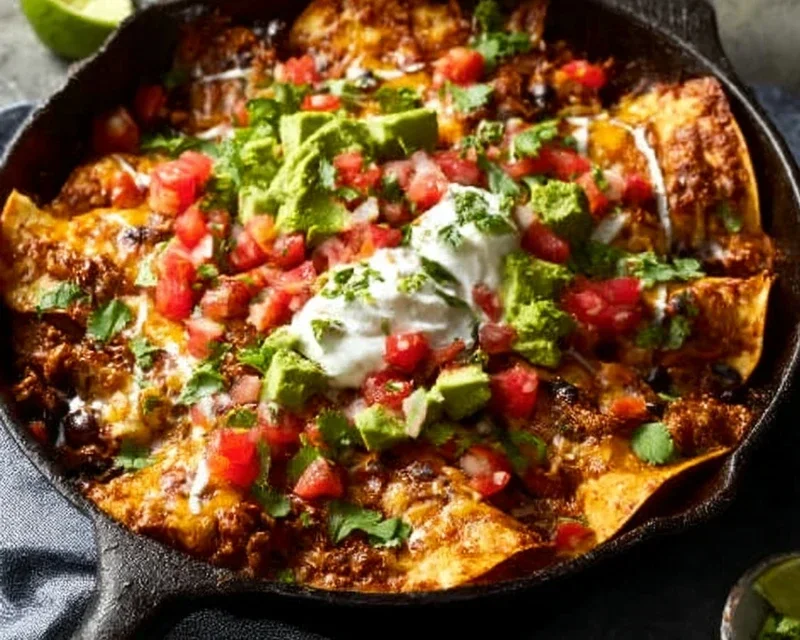 Beef Skillet Enchiladas