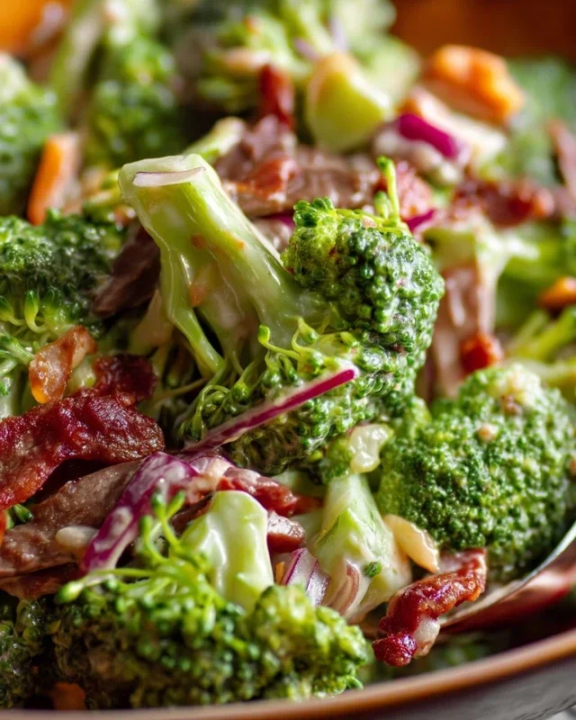 Broccoli Salad with Beef Bacon