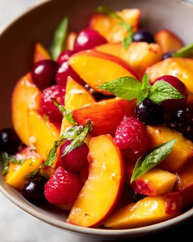 Summer Peach Fruit Salad