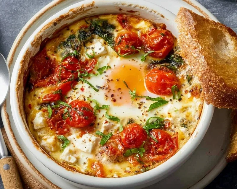 Baked Feta Eggs