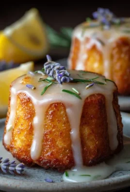 Mini Lemon Cakes With Lavender Glaze