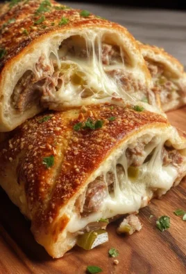 Philly Cheesesteak Stromboli