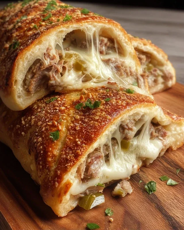 Philly Cheesesteak Stromboli