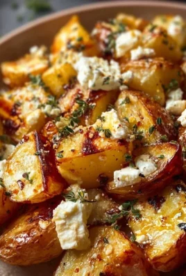 Roasted Potatoes with Baked Feta and Garlic