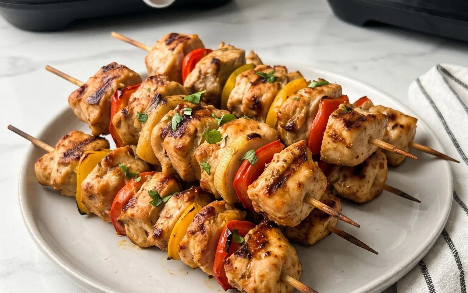 Air Fryer Chicken Skewers (VIDEO)
