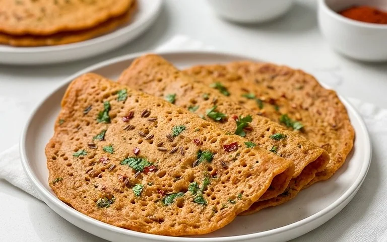 Masoor Dal Chilla | Savory Red Lentil Pancakes