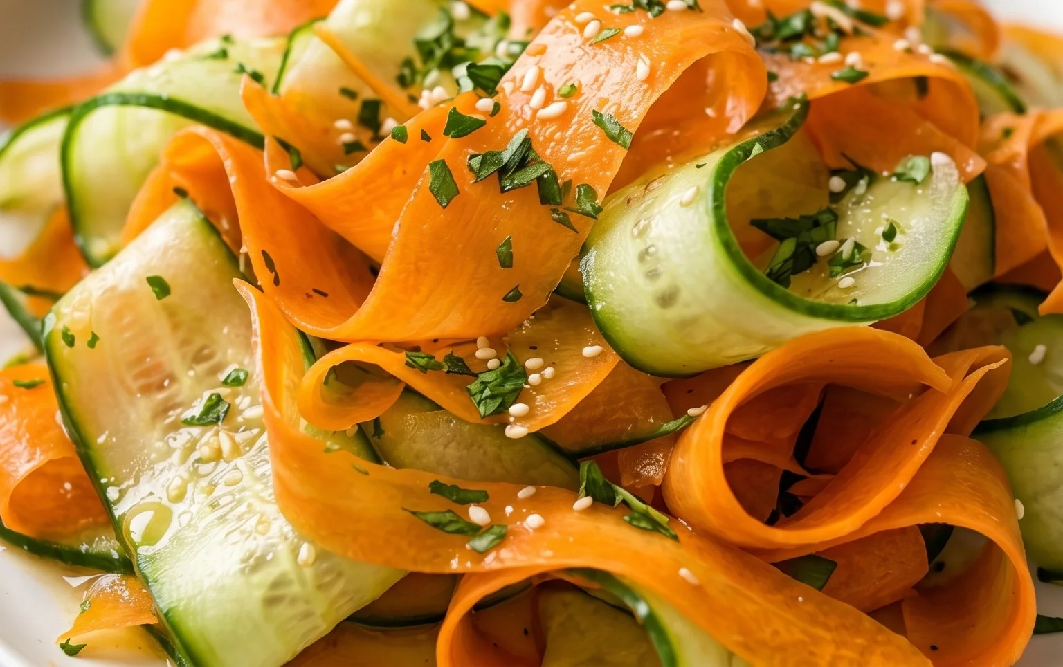 Carrot and Cucumber Ribbon Salad