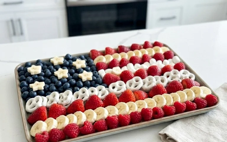 4th of July Fruit Platter Idea | How to Make an American Flag