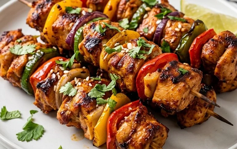 Mexican Barbecue Chicken Skewers