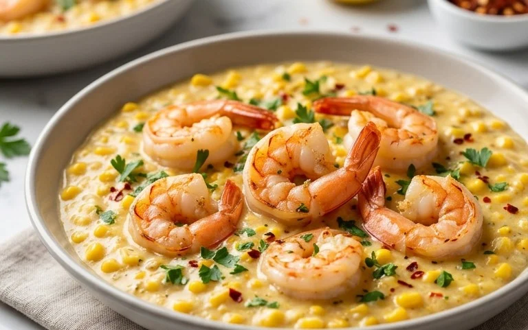 Shrimp and Creamed Corn (30 Minutes, One-Pan)