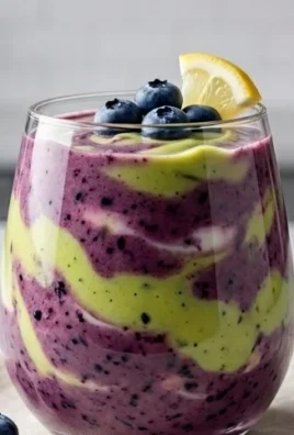 Blueberry Avocado Smoothie With Lemon & Yogurt