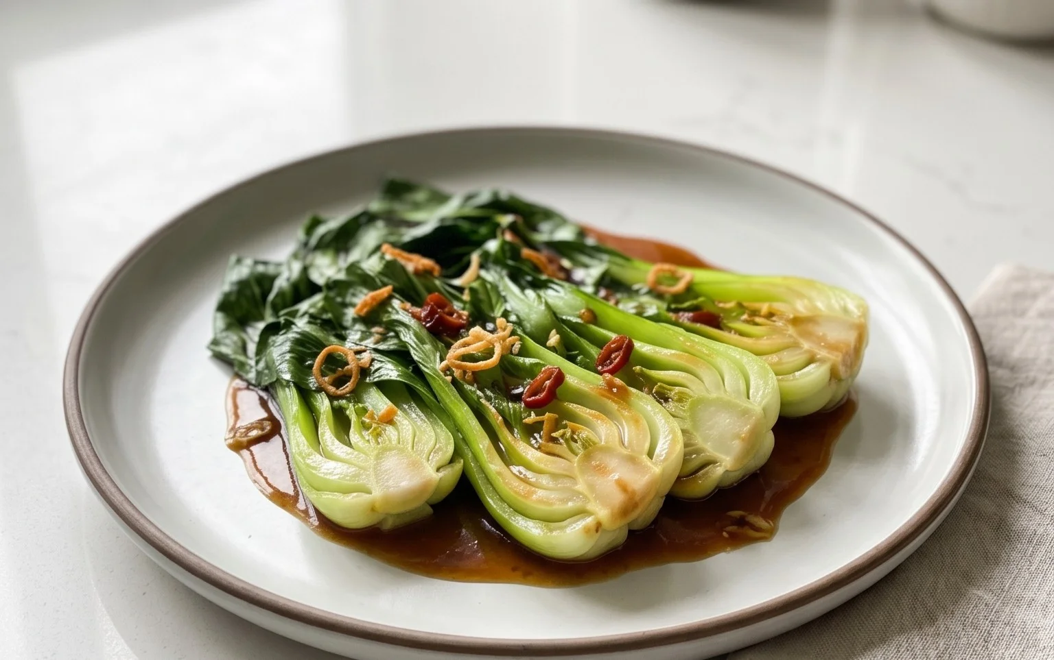 Bok Choy with Oyster Sauce