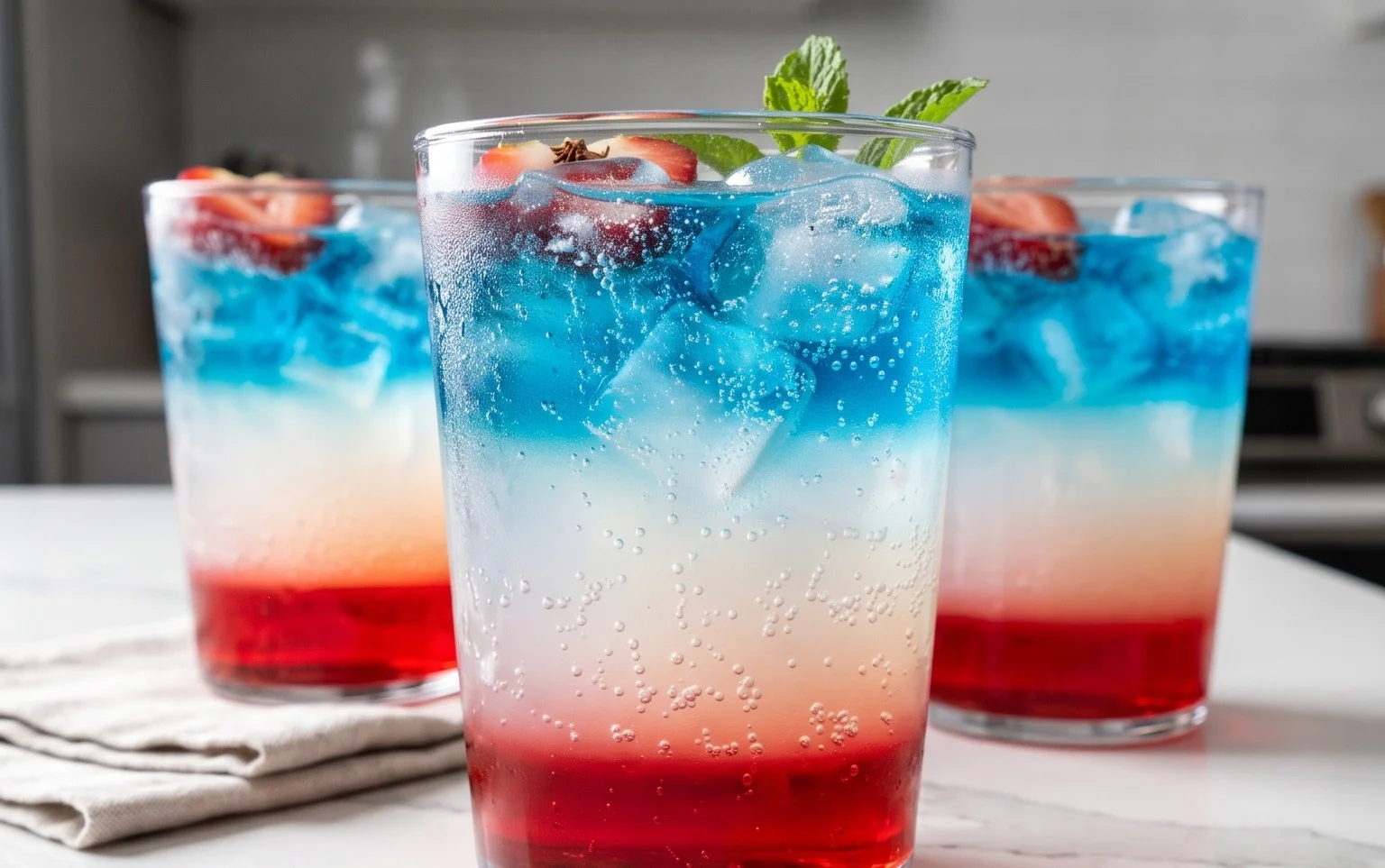 July 4th Layered Drinks Recipe