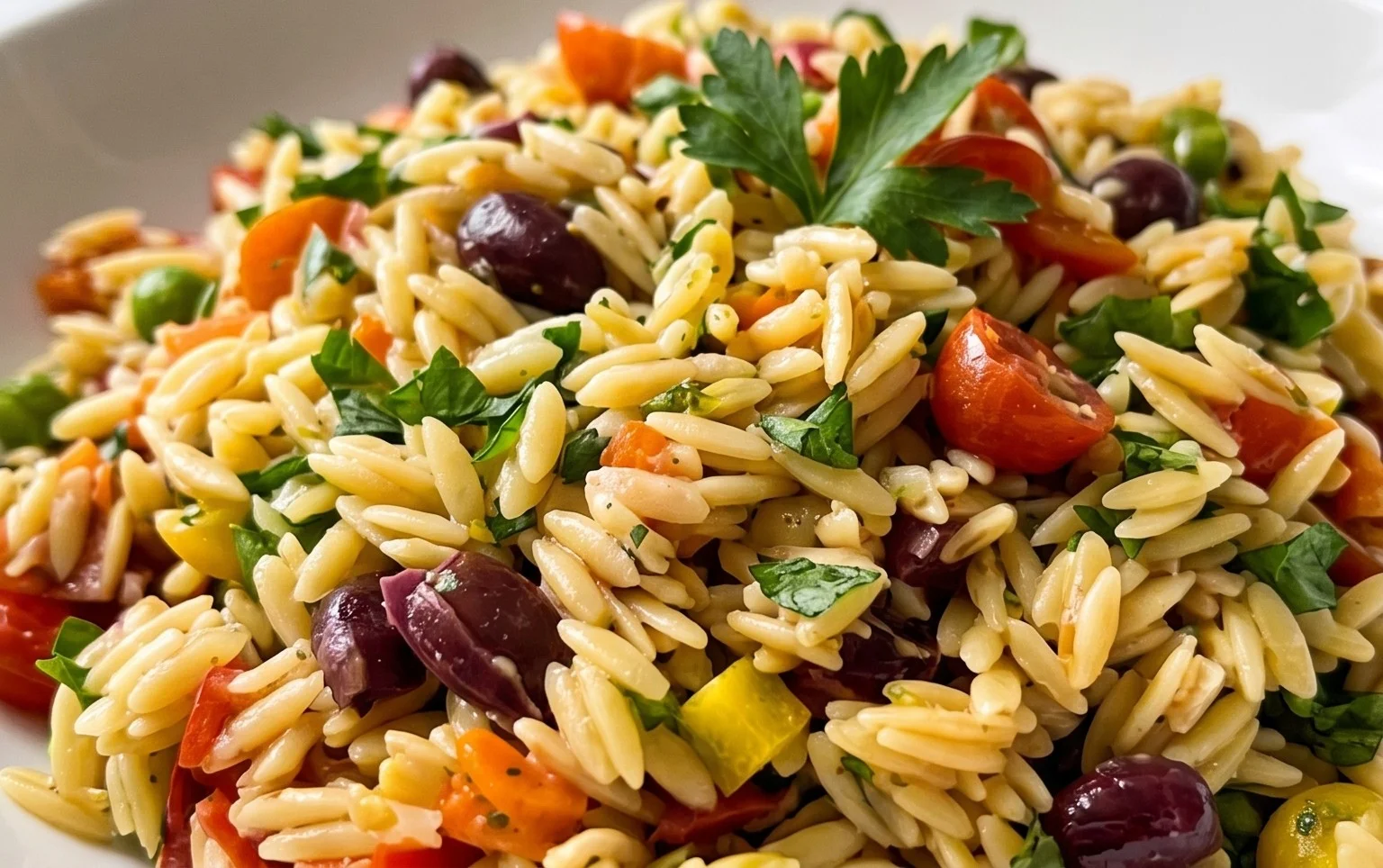 Rainbow Orzo Salad
