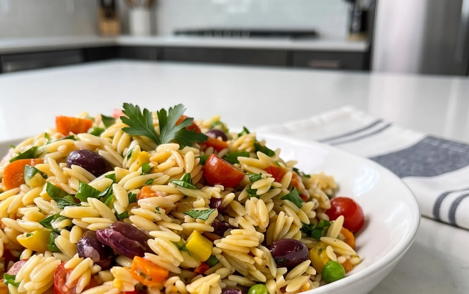 Rainbow Orzo Salad
