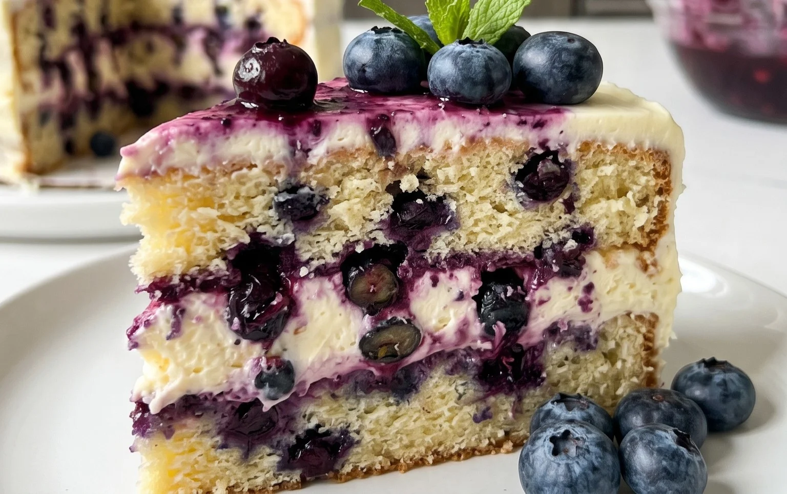 Nova Scotia Blueberry Cream Cake