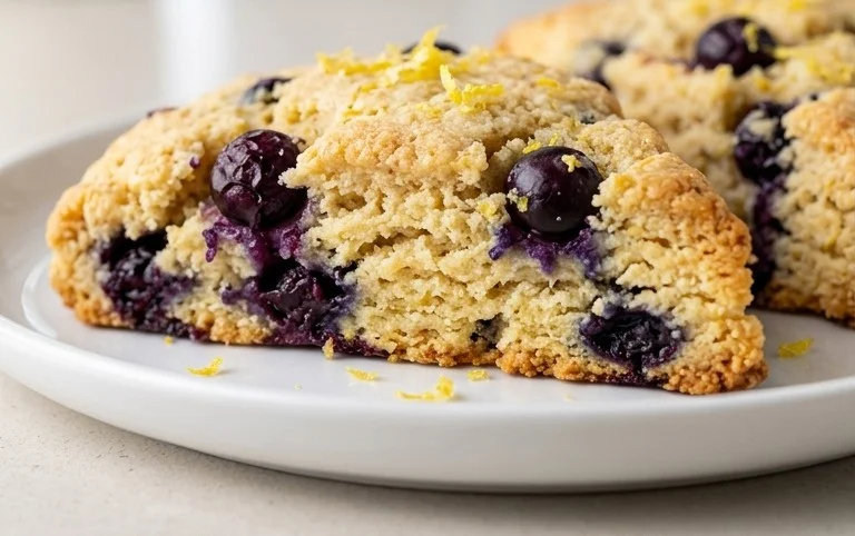 Almond Flour Lemon Blueberry Scones