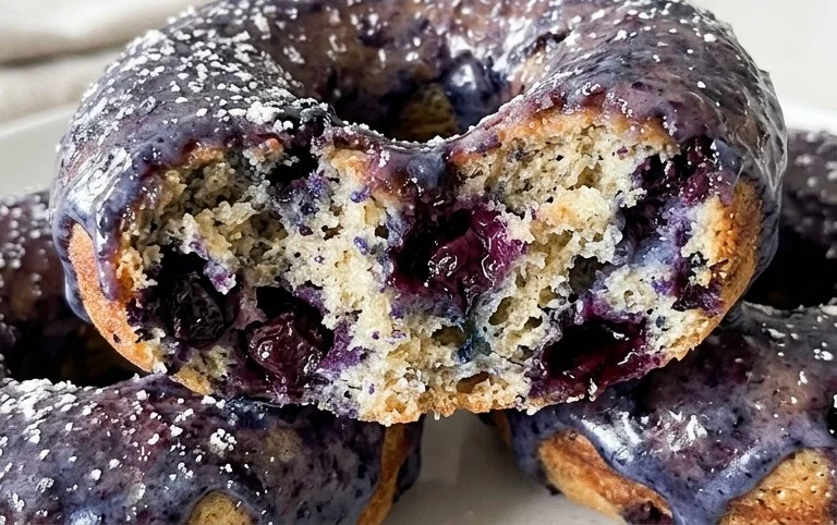 Wild Blueberry Cake Donuts