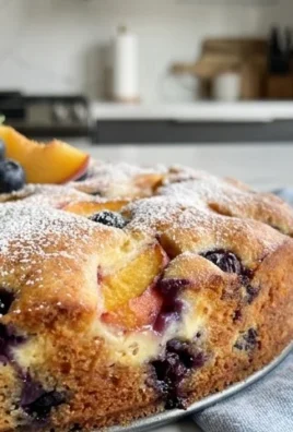 Peach and Blueberry Greek Yogurt Cake