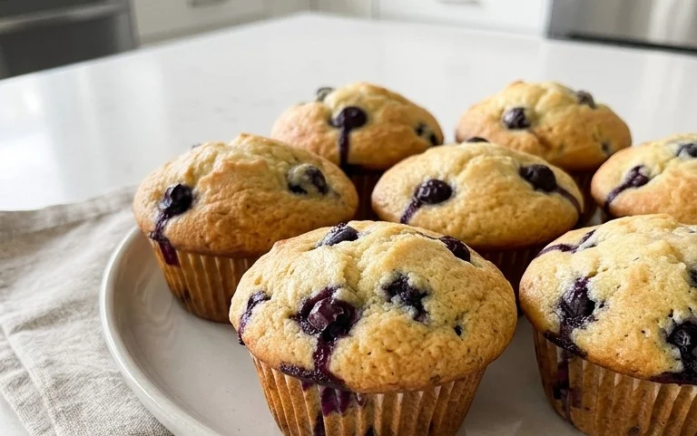 Sour Cream Blueberry Muffins