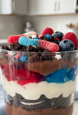 Red, White and Blue Dirt Cups